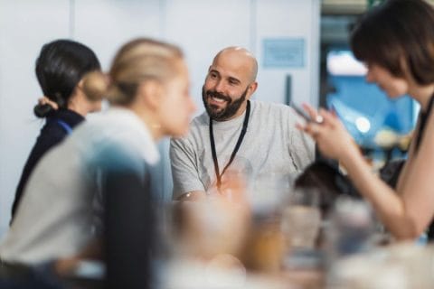 B2B Sales Team meeting discussing business