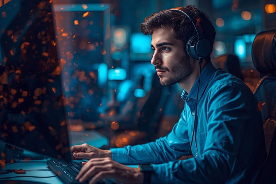 How to Hire Software Developers: Developer Working at Desktop