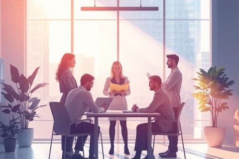 In-demand skills: team meeting in the office