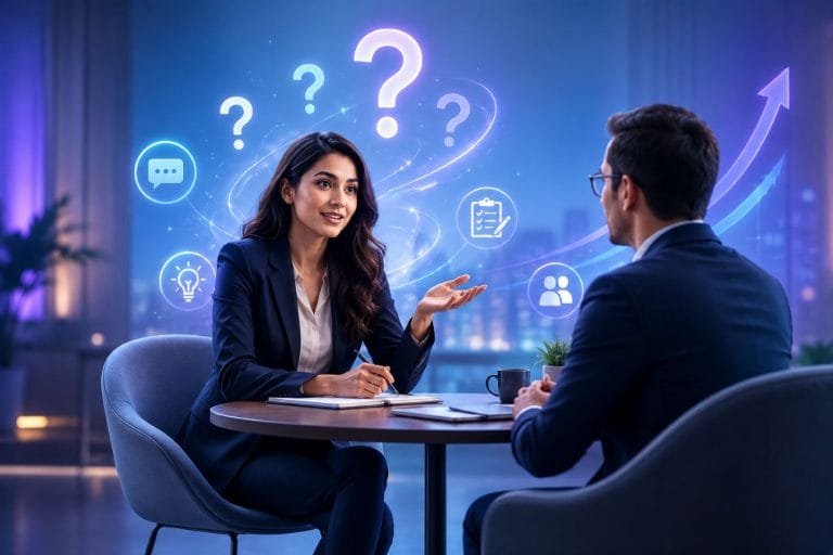 Candidate preparing good questions to ask during an interview
